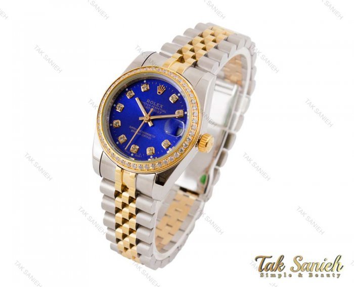 خرید آنلاین ساعت مچی های کپی رولکس زنانه دیت جاست نگین دار Rolex-3510-L