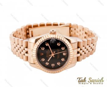 ساعت رولکس زنانه مدل دیت جاست سایز متوسط Rolex-3512-G