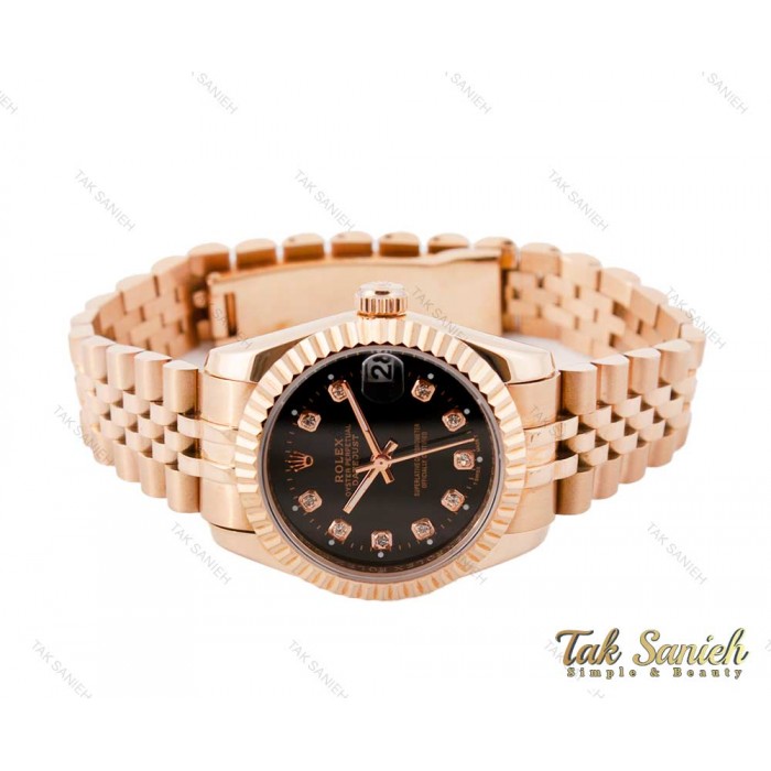 ساعت رولکس زنانه دیت جاست رزگلد سایز متوسط Rolex-3512-G