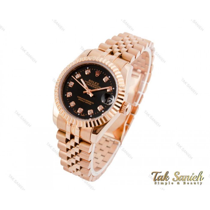 ساعت رولکس زنانه دیت جاست رزگلد سایز متوسط Rolex-3512-G