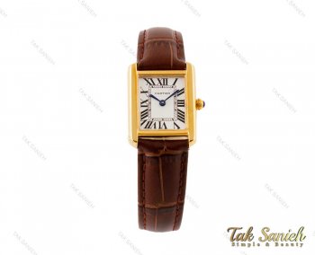 ساعت کارتیه تانک زنانه طلایی سایز کوچک Cartier-3520-S-L