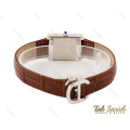 ساعت کارتیر زنانه بند چرمی تانک کوچک Cartier-3523-S-L