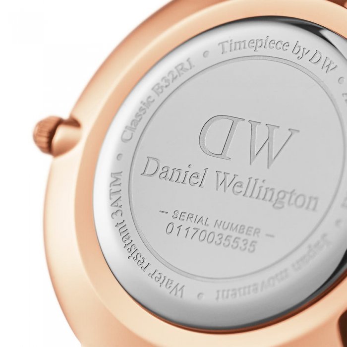 خرید آنلاین ساعت مچی زنانه های کپی دنیل ولینگتون بند چرم قهوه ای سوخته DW-3547-L