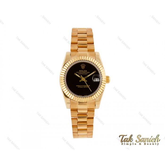 ساعت رولکس زنانه طلایی مدل دیت جاست Rolex-3621-L