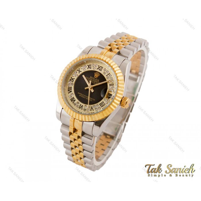 ساعت رولکس زنانه مدل دیت جاست سایز متوسط Rolex-3624-L