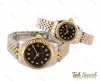 ساعت رولکس ست طلایی سیلور صفحه مشکی Rolex-3632-S