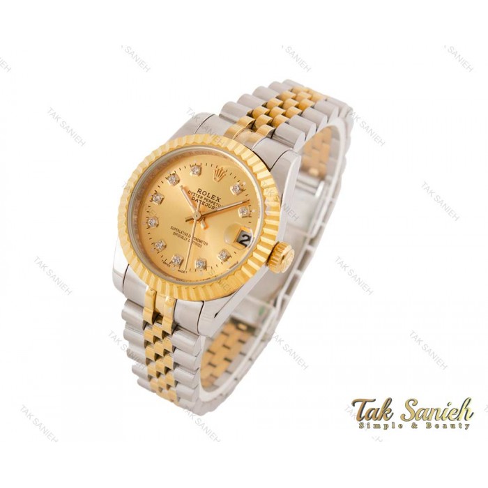ساعت مچی رولکس زنانه صفحه طلایی Rolex-3637-L