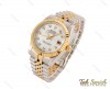 ساعت رولکس مردانه طلایی سیلور صفحه سفید Rolex-3638-G
