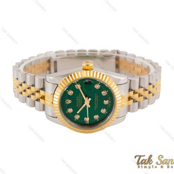 ساعت رولکس دیت جاست زنانه صفحه سبز Rolex-3641-L