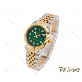 ساعت رولکس دیت جاست زنانه صفحه سبز Rolex-3641-L