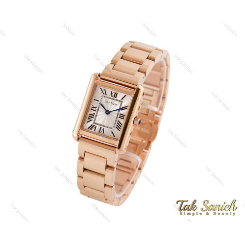ساعت مچی کارتیه تانک زنانه رزگلد Cartier-3693-L