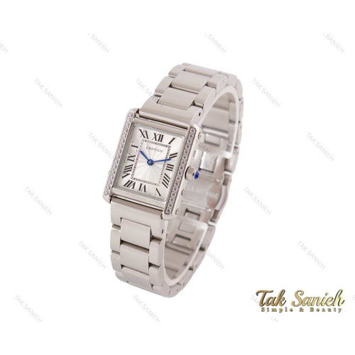 ساعت مچی کارتیه تانک دورنگین زنانه Cartier-3695-L