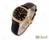 ساعت رولکس زنانه طلایی بند چرم نگین دار Rolex-3940-L