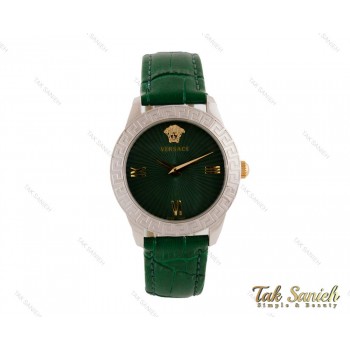 ساعت ورساچه زنانه بند چرمی سبز Versace-3943-L