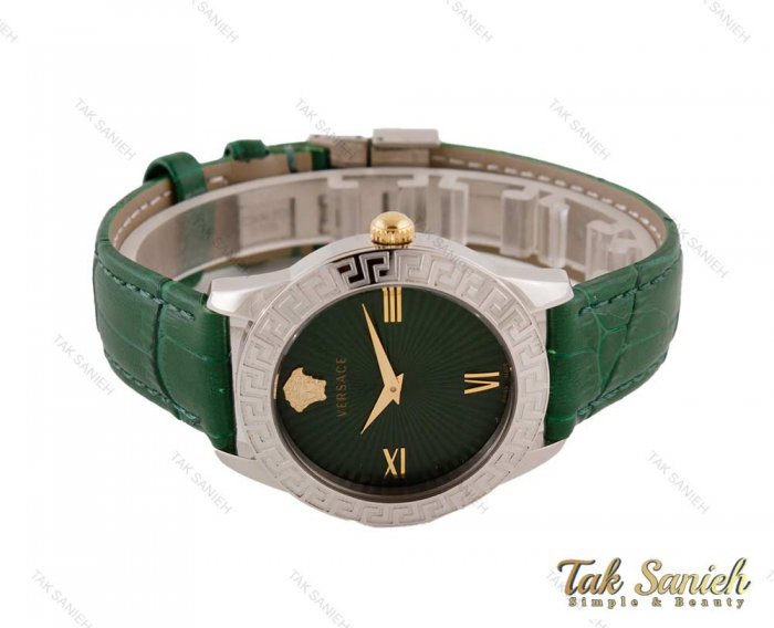خرید ساعت ورساچه زنانه بند چرم سبز Versace-3943-L