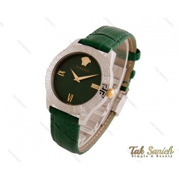 ساعت ورساچه زنانه بند چرمی سبز Versace-3943-L