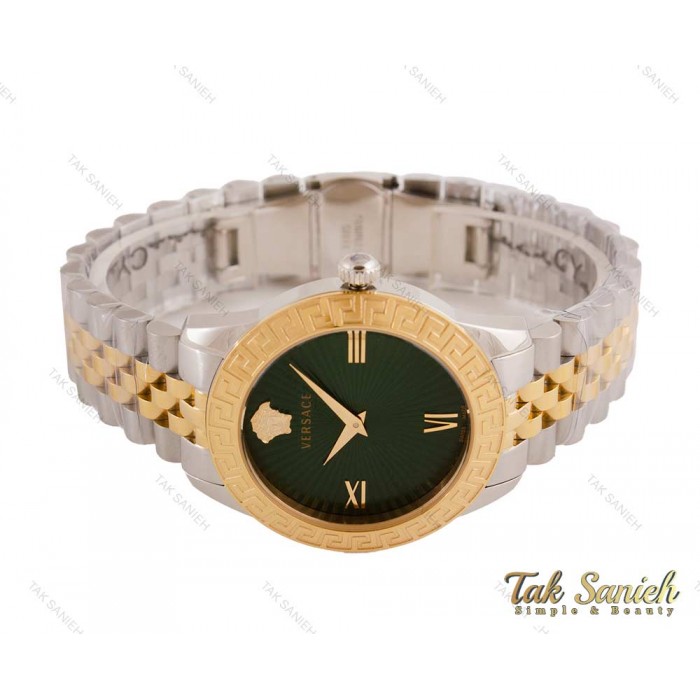 ساعت مچی ورساچه زنانه طلایی نقره ای صفحه سبز Versace-3945-L