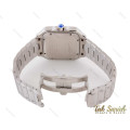 ساعت کارتیه سانتوس مردانه نقره ای صفحه سرمه ای Cartier-3961-G