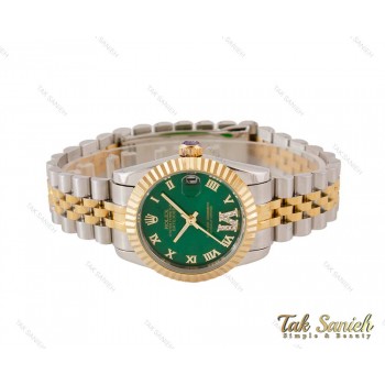 ساعت رولکس زنانه دیت جاست صفحه سبز Rolex-3980-L