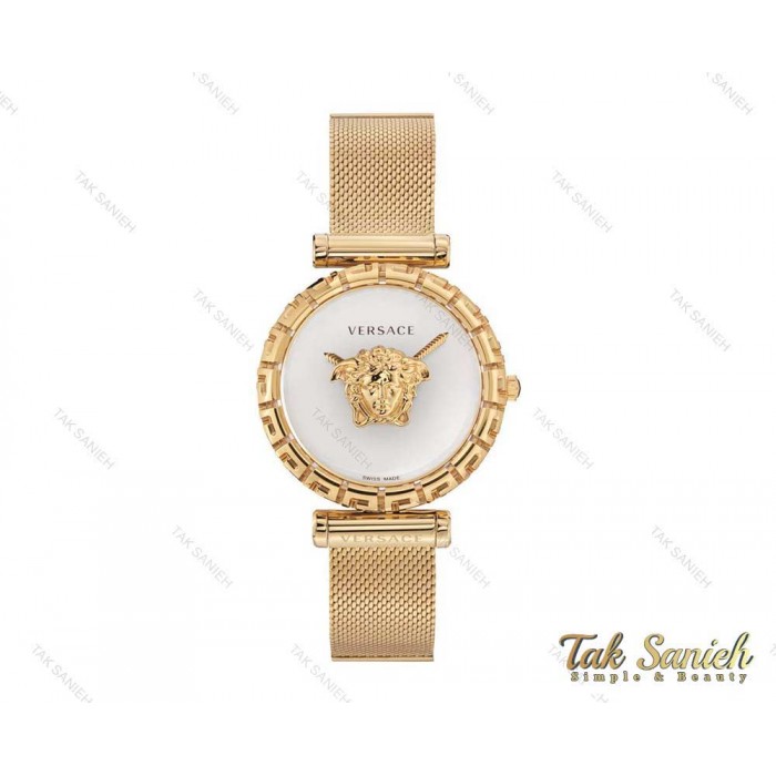 ساعت ورساچه پالازو زنانه طلایی صفحه سفید Versace-3982-L