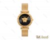قیمت ساعت ورساجه زنانه پالازو طلایی صفحه مشکی Versace-3989-L