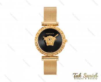 ساعت ورساجه زنانه پالازو طلایی صفحه مشکی Versace-3989-L