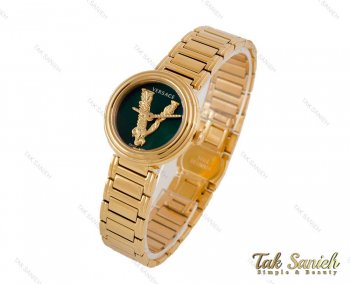ساعت ورساچه Virtus زنانه طلایی صفحه سبز Versace-3995-L