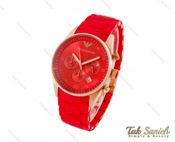 خرید ساعت امپریوآرمانی مردانه قرمز Armani-3757-G