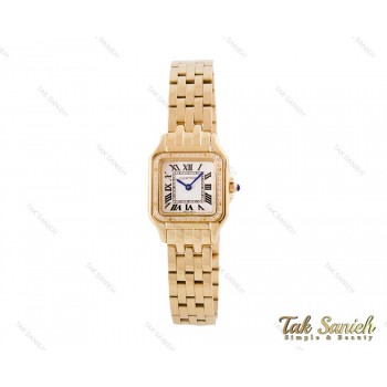 ساعت کارتیه زنانه Panthere طلایی نگین دار سایز اسمال Cartier-3806-L