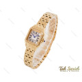 ساعت کارتیه زنانه Panthere طلایی نگین دار سایز اسمال Cartier-3806-L