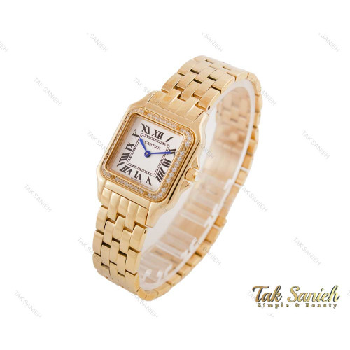 ساعت کارتیه زنانه Panthere نگین دار سایز مدیوم Cartier-3808-L