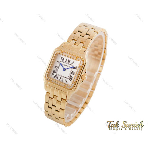 ساعت کارتیه زنانه Panthere نگین دار سایز مدیوم Cartier-3808-L