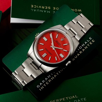 ساعت رولکس مردانه اویستر پرپچوال اتوماتیک قرمز Rolex-4121-G