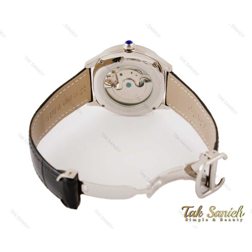 ساعت کارتیر درایو مردانه اتوماتیک بند چرمی توربیلون دار Cartier-4129-G