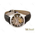 ساعت کارتیر درایو مردانه اتوماتیک بند چرمی توربیلون دار Cartier-4129-G