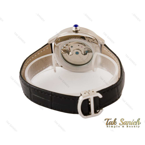 ساعت کارتیر درایو مردانه اتوماتیک بند چرمی توربیلون دار Cartier-4129-G