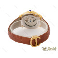 ساعت کارتیر درایو مردانه طلایی بند چرم اتوماتیک Cartier-4130-G