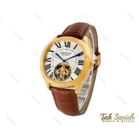 ساعت کارتیر درایو مردانه طلایی بند چرم اتوماتیک Cartier-4130-G