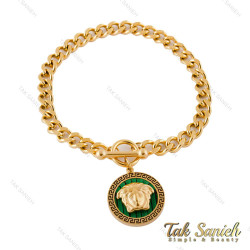 دستبند ورساچه زنانه طلایی سبز Versace-4211-L