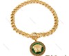 دستبند ورساچه زنانه طلایی سبز Versace-4211-L