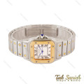 ساعت کارتیر سانتوس زنانه دو رنگ طلایی نقره ای Cartier-4218-L