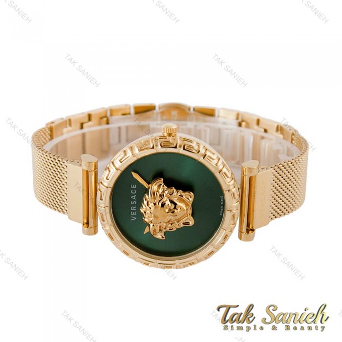 ساعت ورساچه زنانه پالازو طلایی صفحه سبز Versace-4384-L