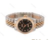 ساعت رولکس زنانه دیت جاست دو رنگ رزگلد صفحه مشکی Rolex-4416-L