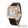 ساعت کارتیر سانتوس مردانه اتوماتیک دورنگ رزگلد Cartier-4418-G