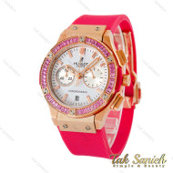 ساعت هابلوت زنانه دورنگین سرخابی Hublot-4437-L