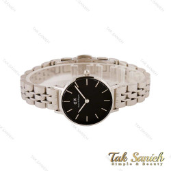 ساعت دنیل ولینگتون زنانه نقره ای صفحه مشکی اسمال DW-4464-28-L