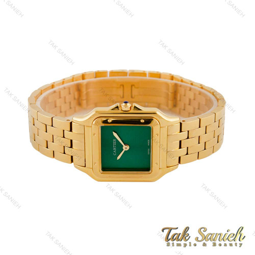 ساعت کارتیر زنانه طلایی صفحه سبز Cartier-4474-L