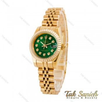 ساعت رولکس زنانه طلایی صفحه سبز Rolex-4516-S-L