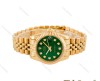 ساعت رولکس زنانه طلایی صفحه سبز مدیوم Rolex-4517-M-L