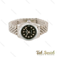 ساعت رولکس زنانه نقره ای صفحه مشکی Rolex-4533-M-L